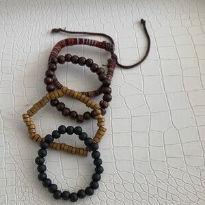 Men's Multi-Color Beaded Bracelet Set